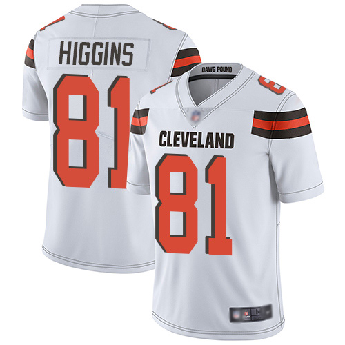 Cleveland Browns Rashard Higgins Men White Limited Jersey 81 NFL Football Road Vapor Untouchable